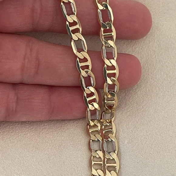 18k Gold Filled Thick Mariner Anklet - Picture 7 of 8